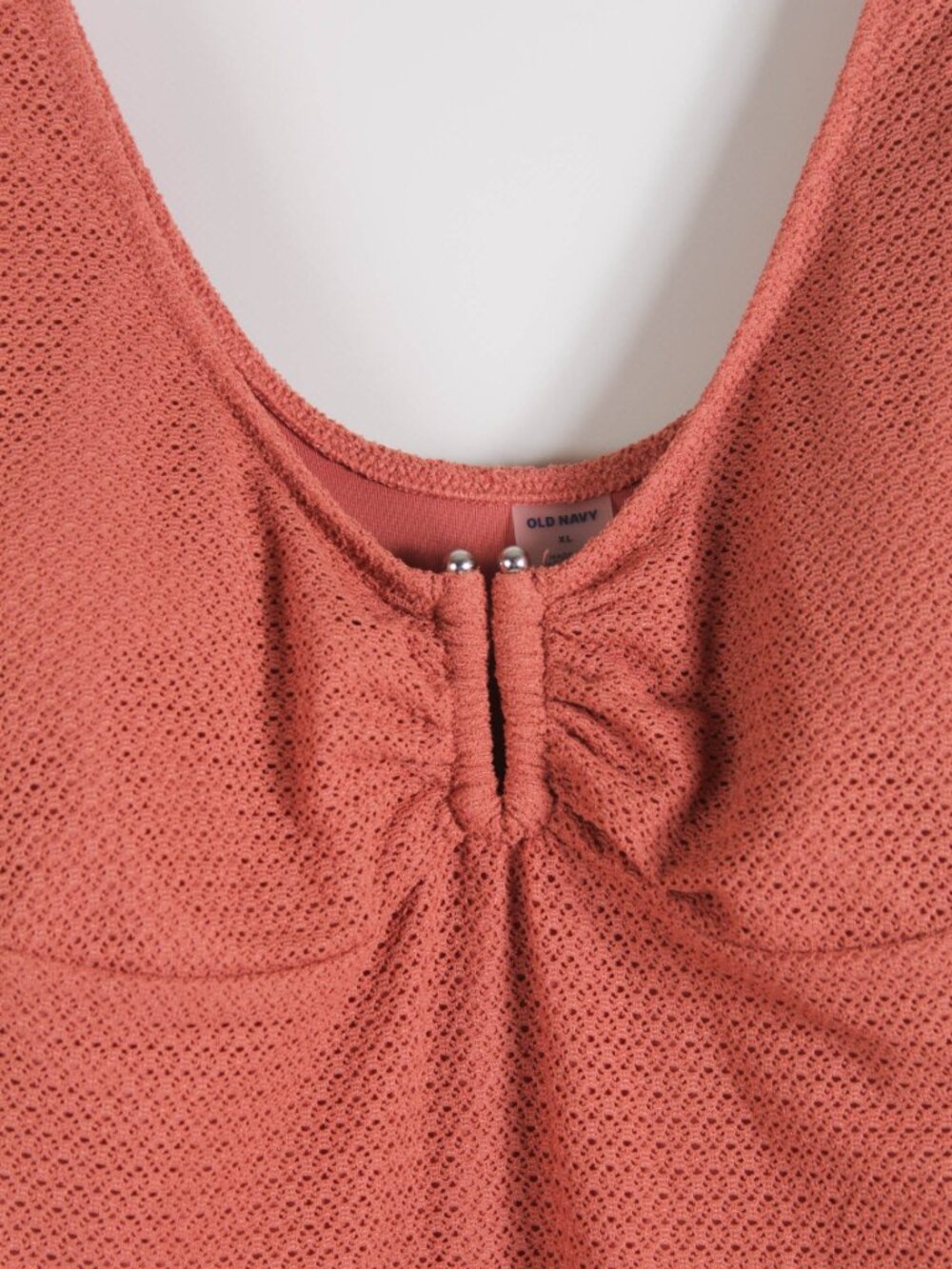 NWT Old Navy Textured One Piece Swimsuit XL Mauve Pink - Picture 4 of 9